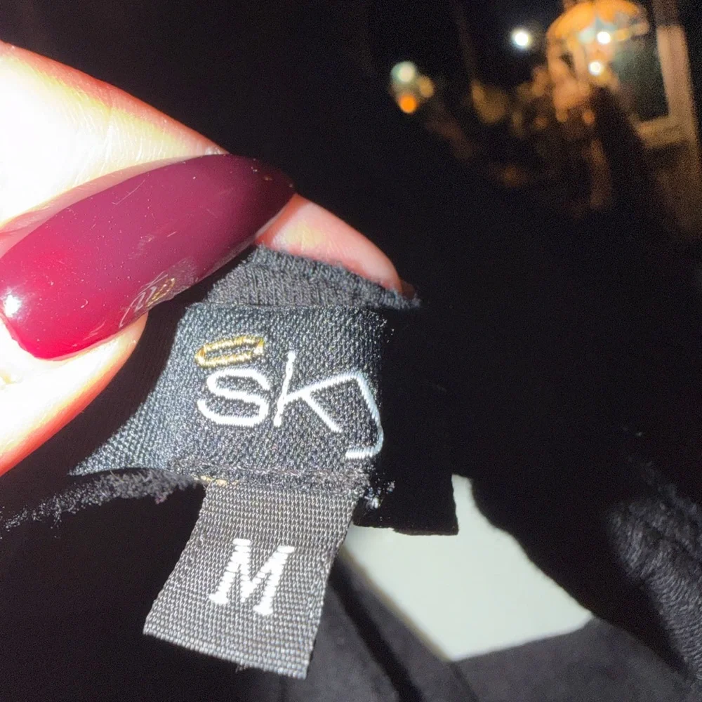 SKY Black Lace Halter High-Low Dress – Medium – Boho Witchy Y2K Vibes - Picture 7 of 11